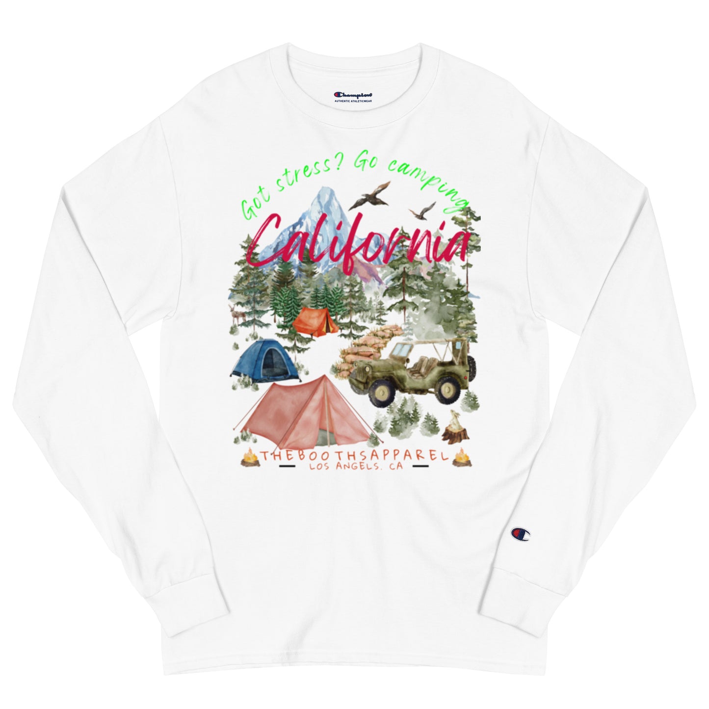 California Got Stress?? Champion Long Sleeve Shirt