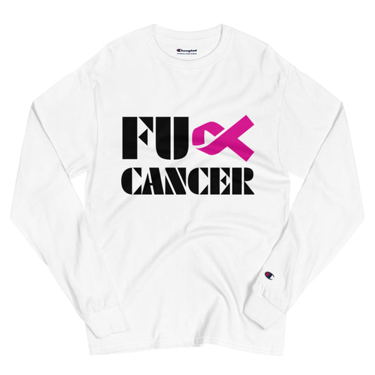 Fuck Cancer, Cancer Survivor Gift,• 100% cotton Champion Long Sleeve Shirt