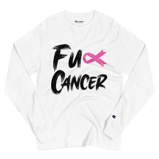 Fuck Cancer, Cancer Survivor Gift, 100% cotton, Champion Long Sleeve Shirt