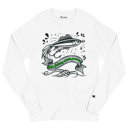 Fishing, Fishing Dad, Tattoo, Kawaii, Champion Long Sleeve Shirt