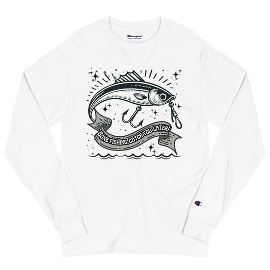 Fishing, Fishing Dad, Cool, Kawaii, Gift For Dad, best seller, Champion Long Sleeve Shirt
