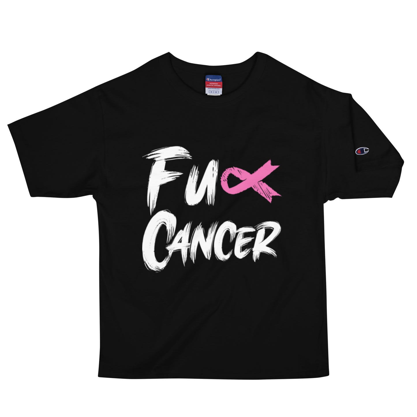 Fuck Cancer, Cancer Survivor Gift,black.  Champion T-Shirt
