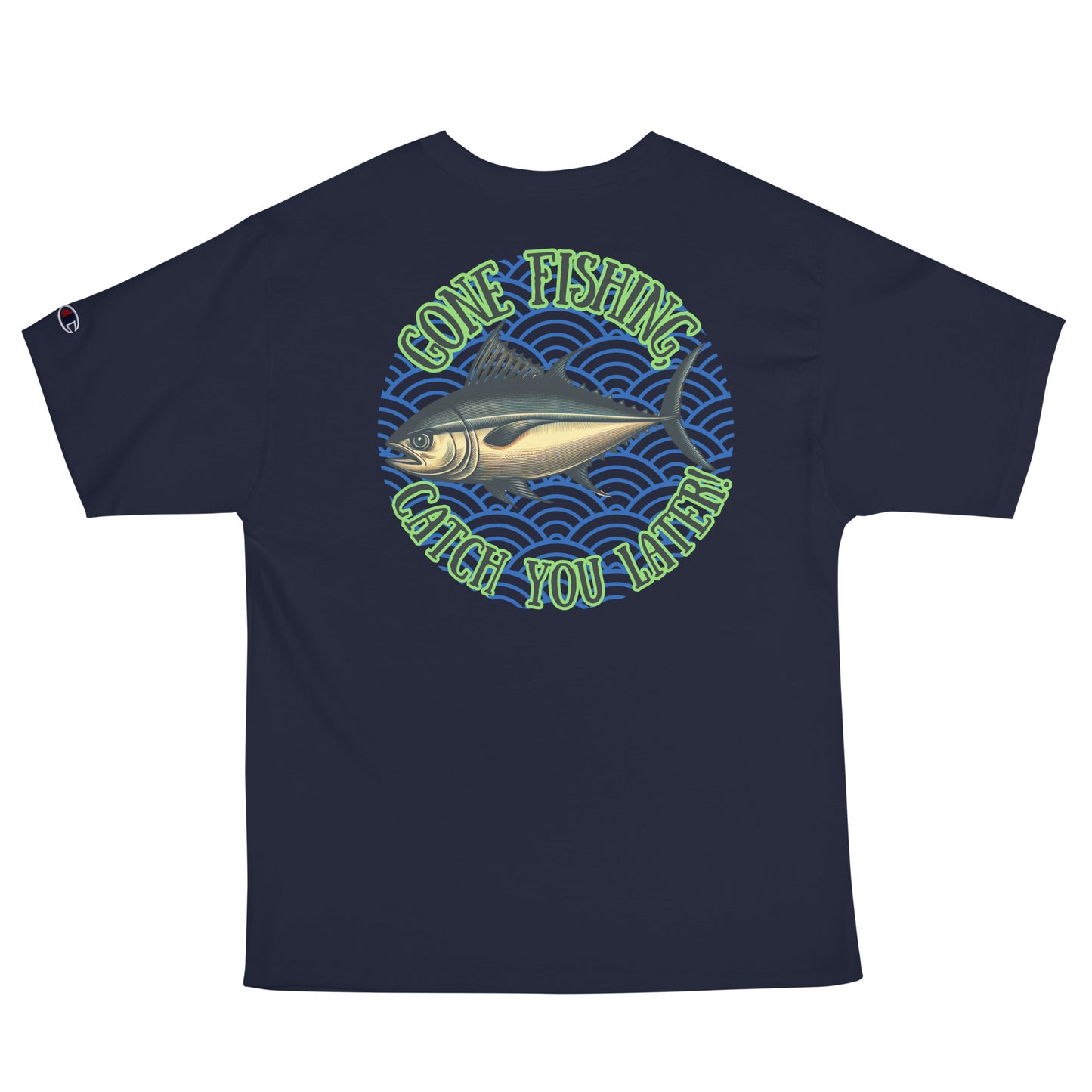 Fishing, Fishing Dad, Gone Fishing, Tuna Fishing, fishing lure, kawaii, father's day gift, Best Gift For Dad, 100% cotton,  Champion T-Shirt