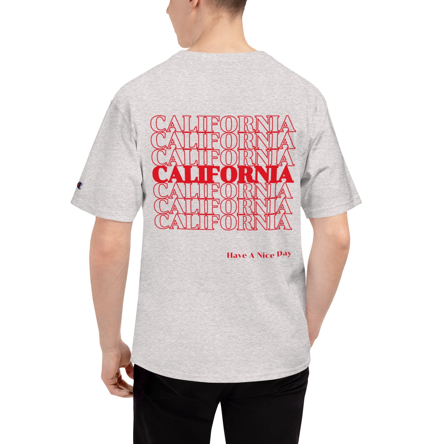 California, Japanese, Katakana, Nihongo, Have a good day Champion T-Shirt