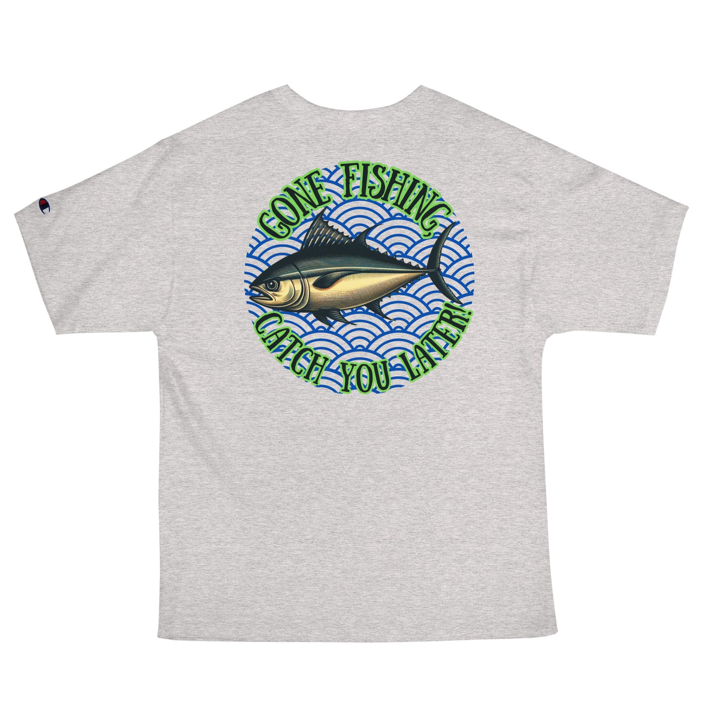 Fishing, Fishing Dad, Gone Fishing, Tuna Fishing, fishing lure, kawaii, father's day gift, Best Gift For Dad, 100% cotton,  Champion T-Shirt