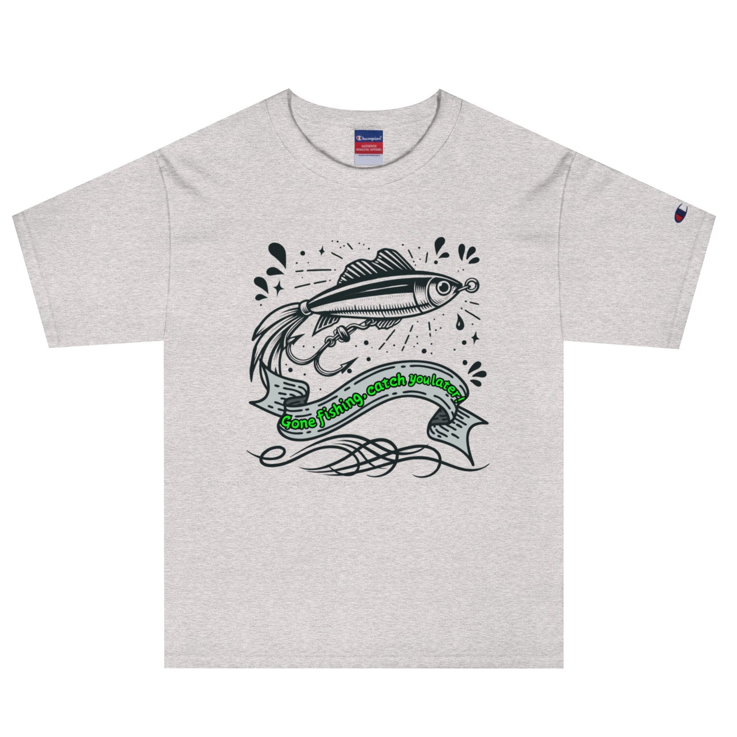 Fishing, Fishing Dad, Tattoo, Kawaii, Champion T-Shirt