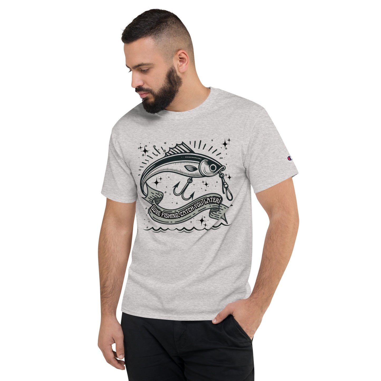 Fishing, Fishing Dad, Cool, Kawaii, Gift For Dad, Most popular, best seller Champion T-Shirt