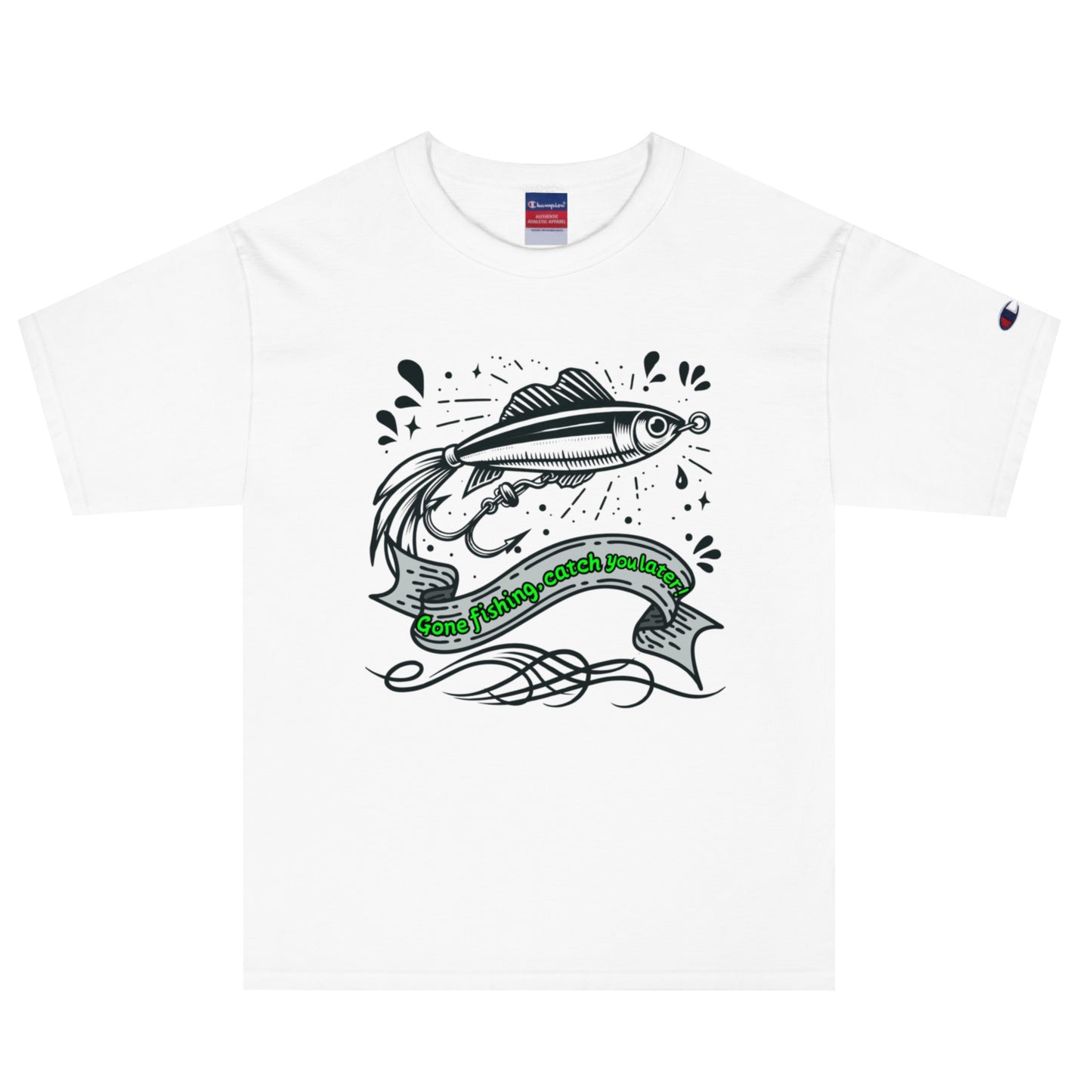 Fishing, Fishing Dad, Tattoo, Kawaii, Champion T-Shirt