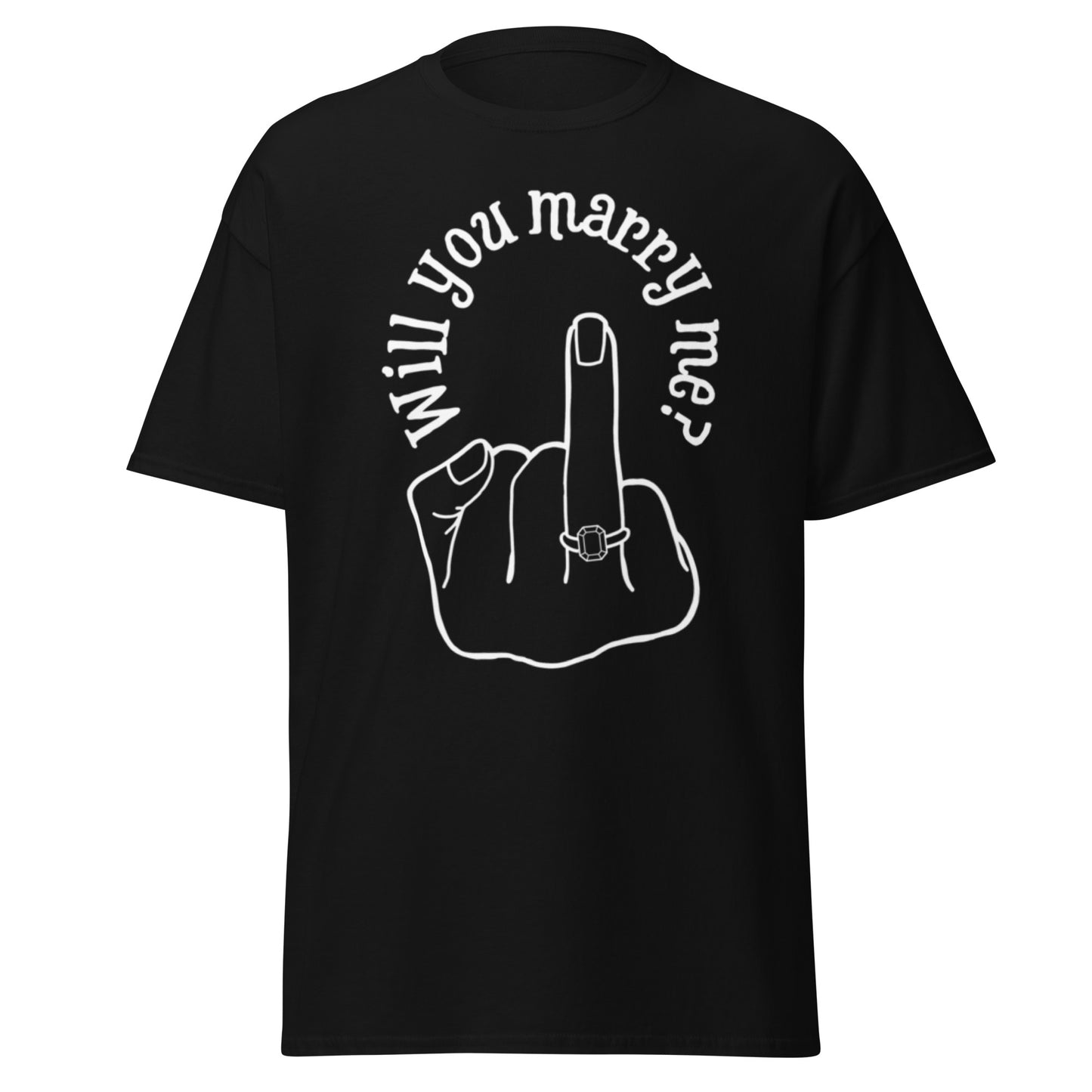 Will you Marry Me?? Marriage Proposal Ideas,  For you, Black, classic tee