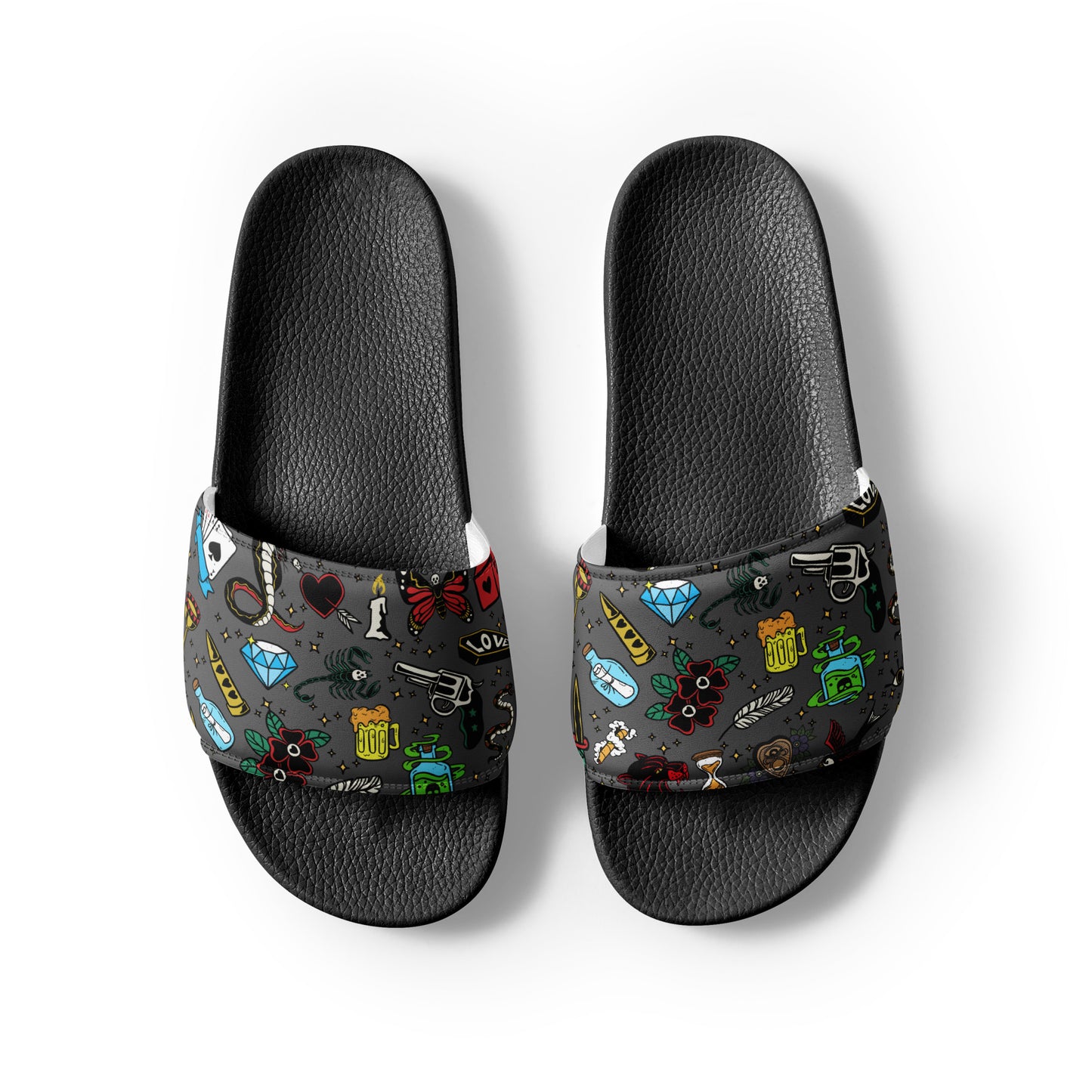 Tattoo Flash  print Men’s slides