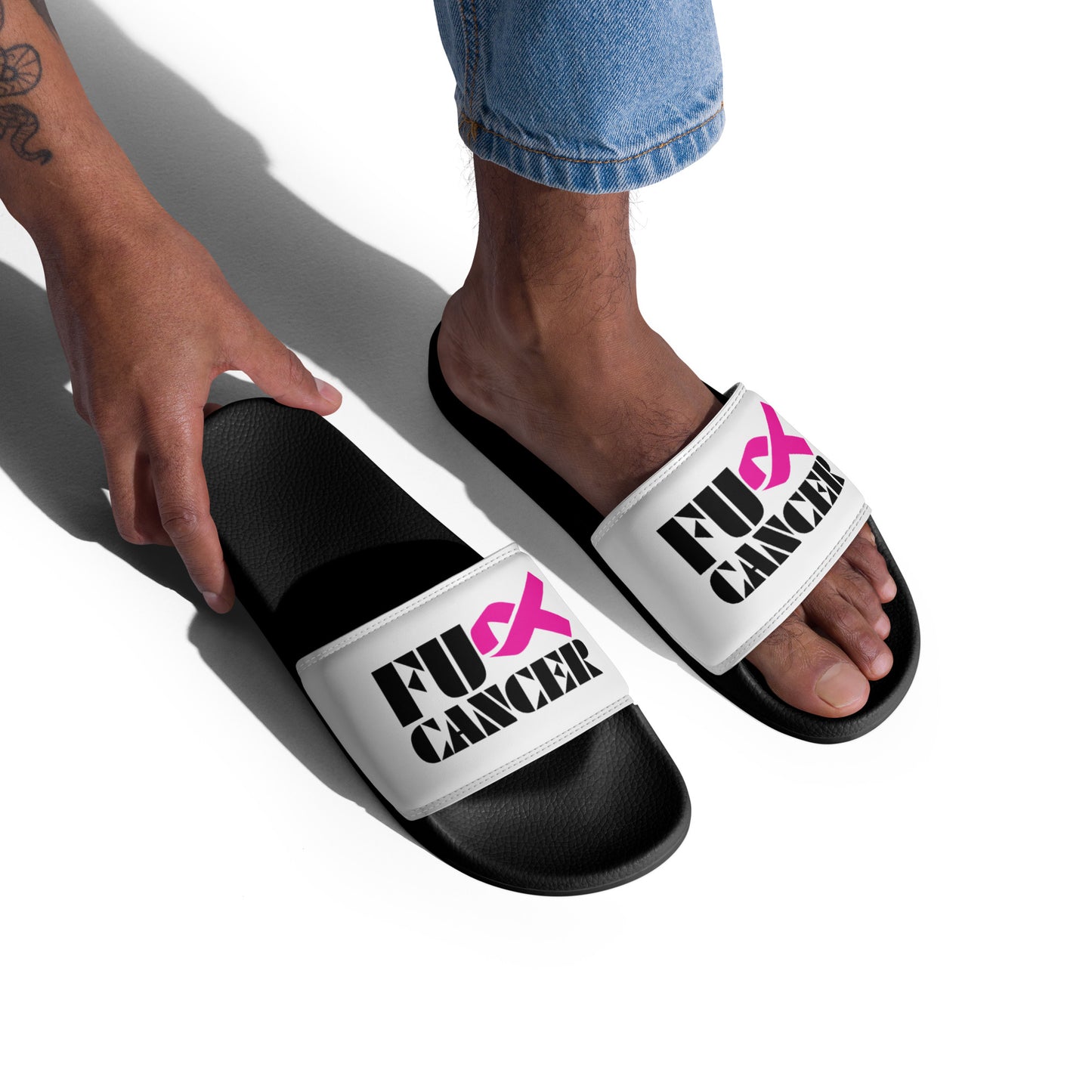 Fuck Cancer, Slippers, Sandals, Men’s slides