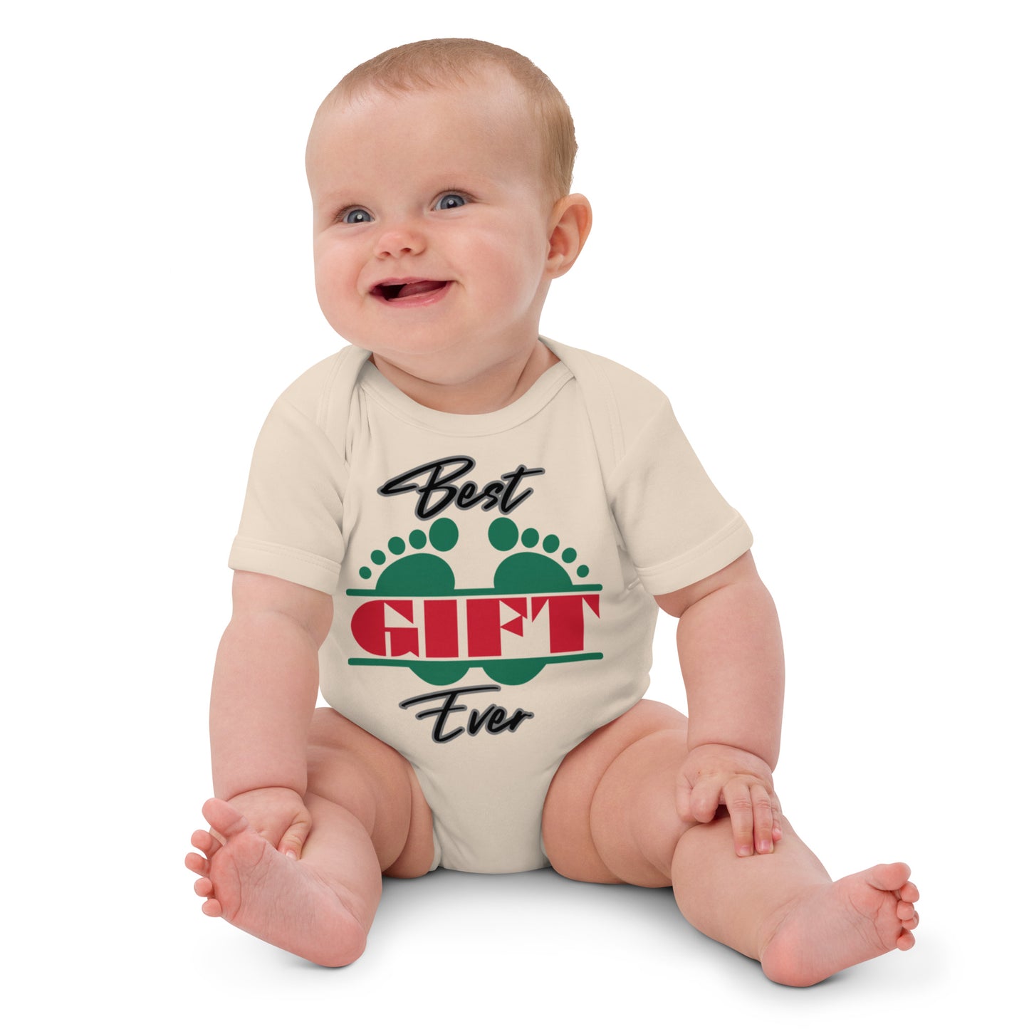 Best Gift Ever Baby Foot Organic 100% cotton baby bodysuit