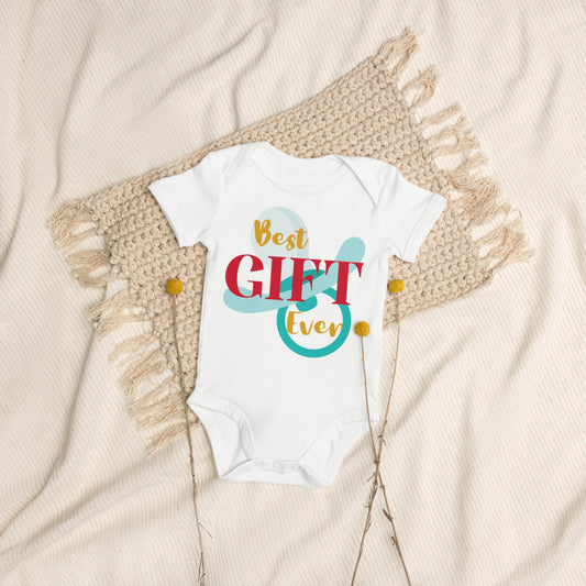 Best Gift Ever Organic cotton baby bodysuit