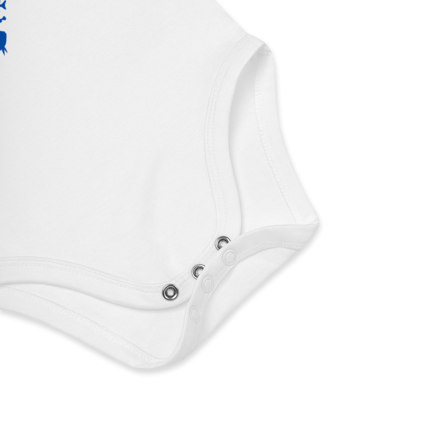 Fishing Love  Blue Organic cotton baby bodysuit