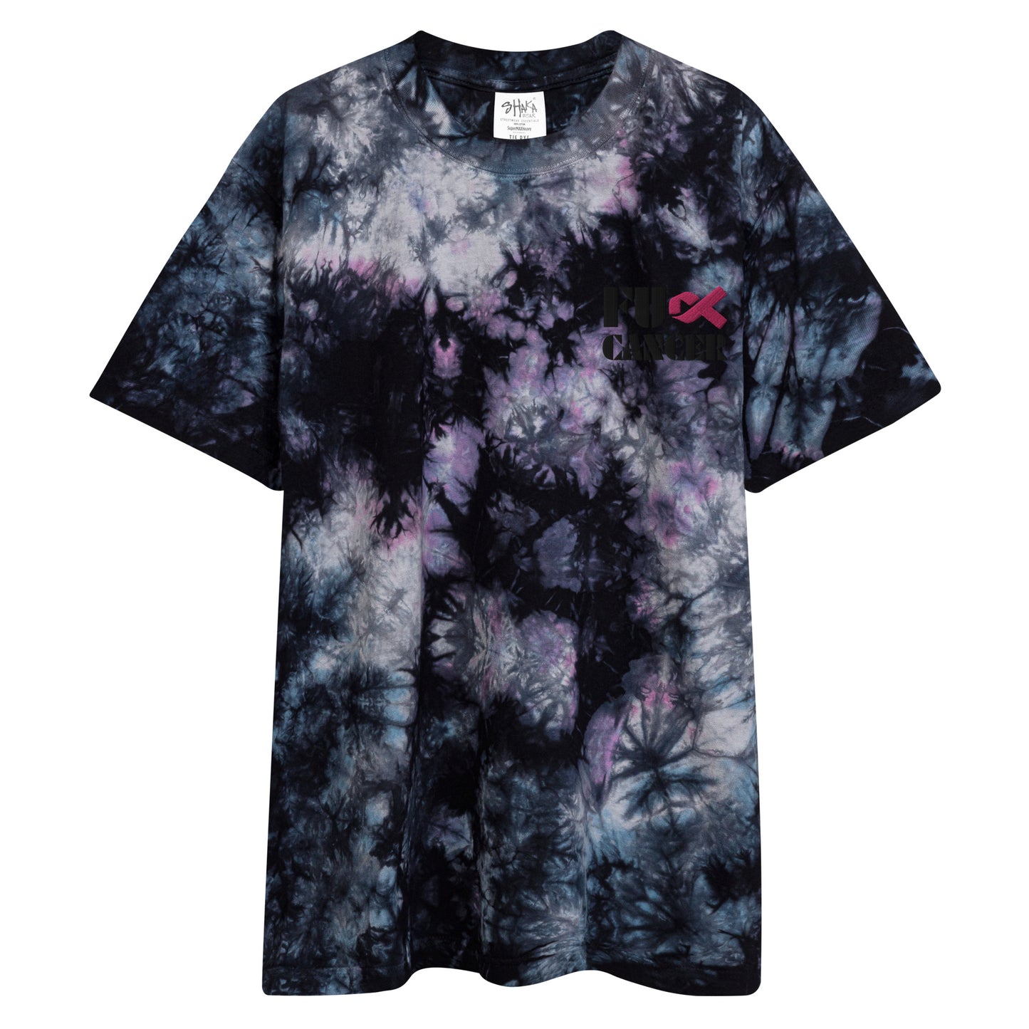 Fuck Cancer, Cancer Survivor Gift,100% US grown cotton, Oversized tie-dye t-shirt