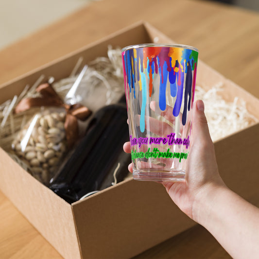 I love you more than coffee, Shaker pint glass
