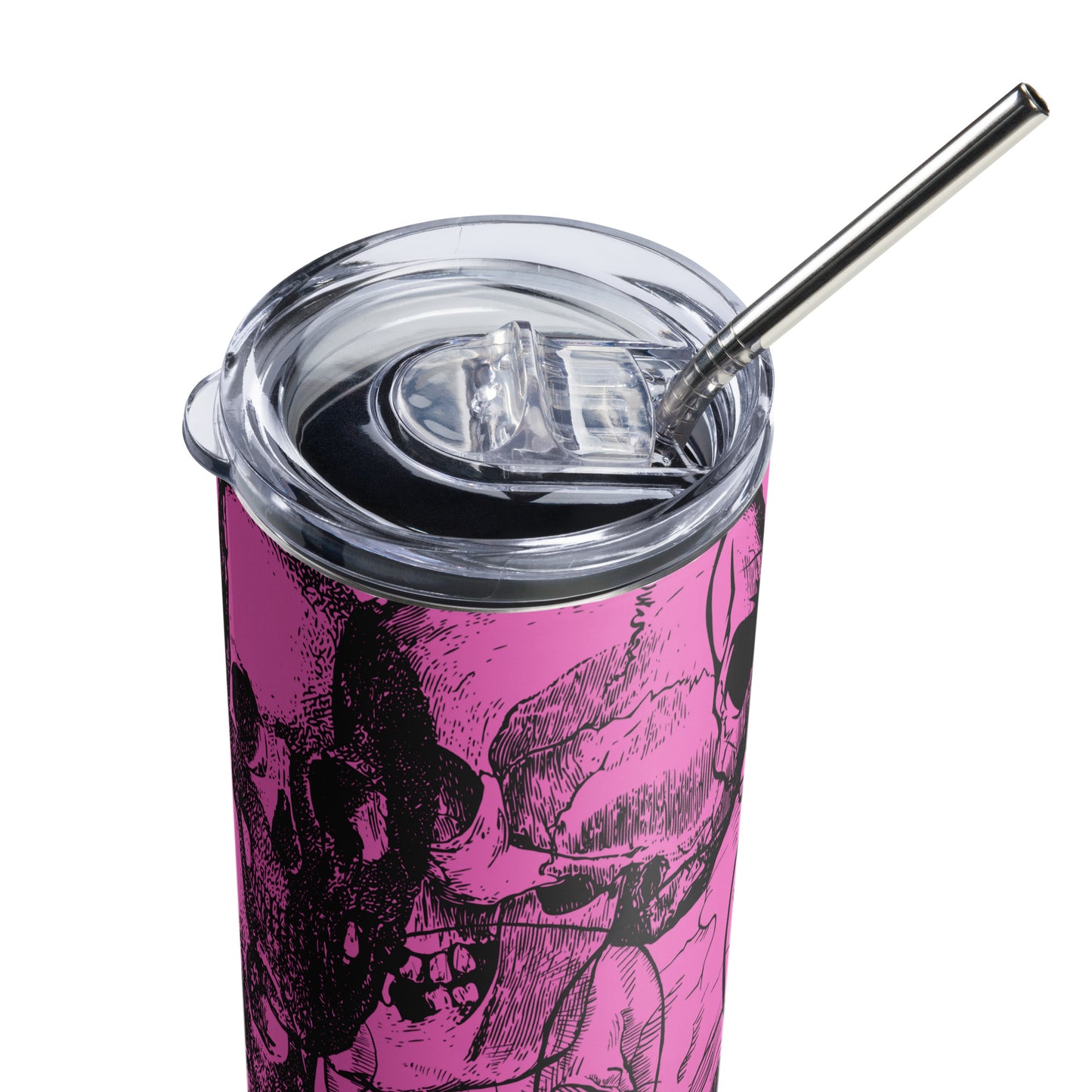 Skull pink Stainless steel tumbler