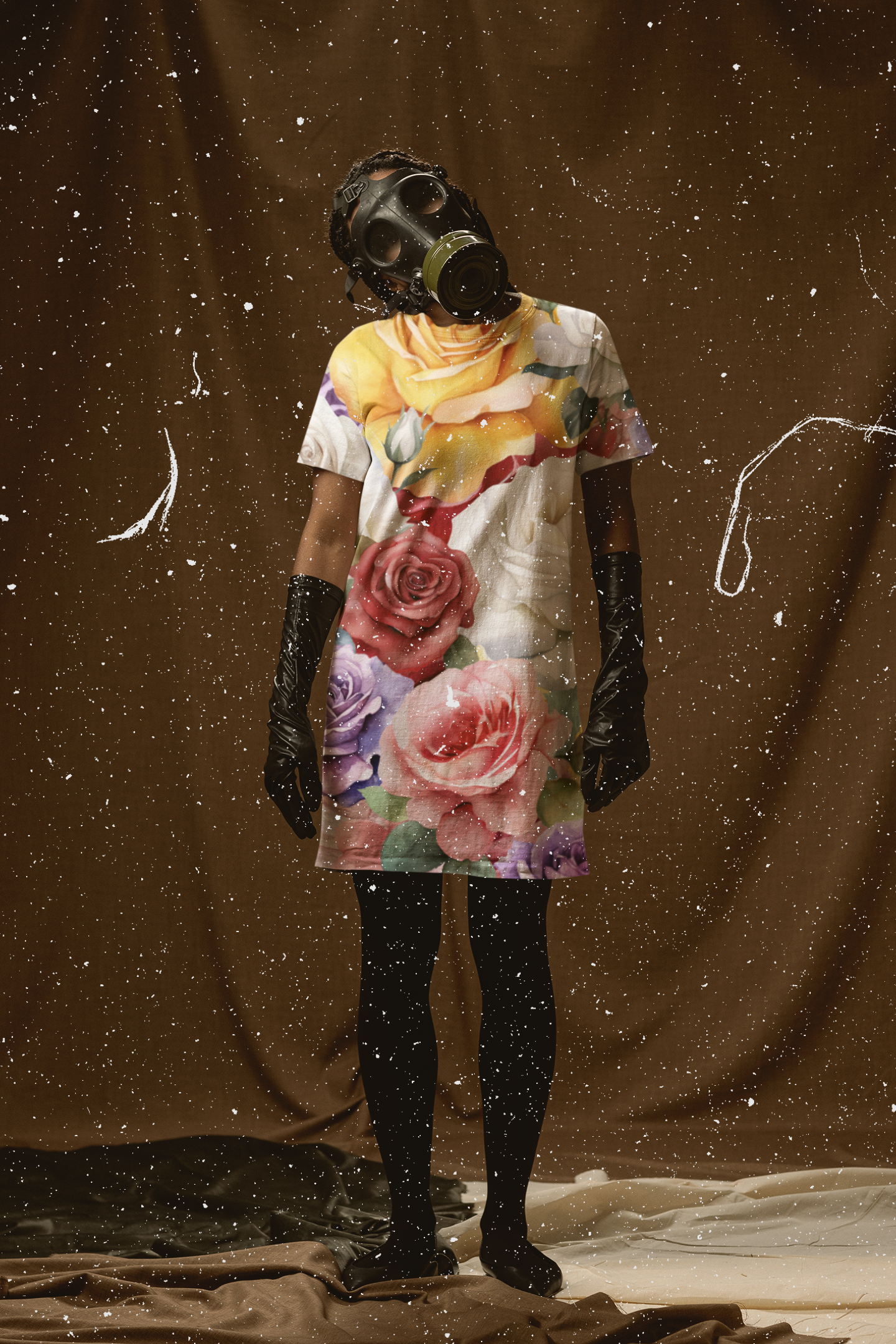 Rose T-shirt dress