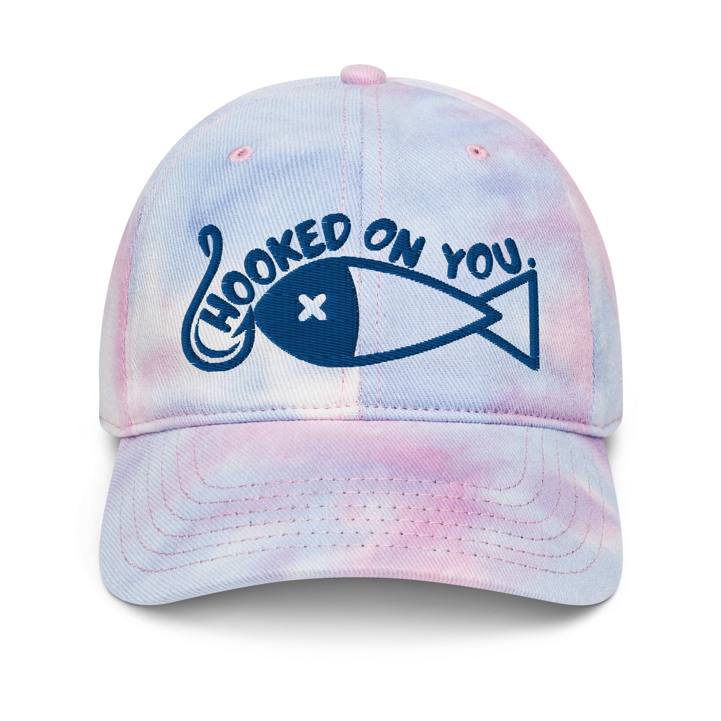 Hooked on you. Tie dye hat