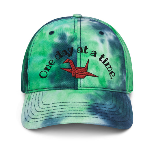 ORIGAMI, orizuru,  cranes, Tie dye hat