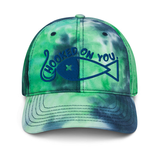 Hooked on you. Tie dye hat