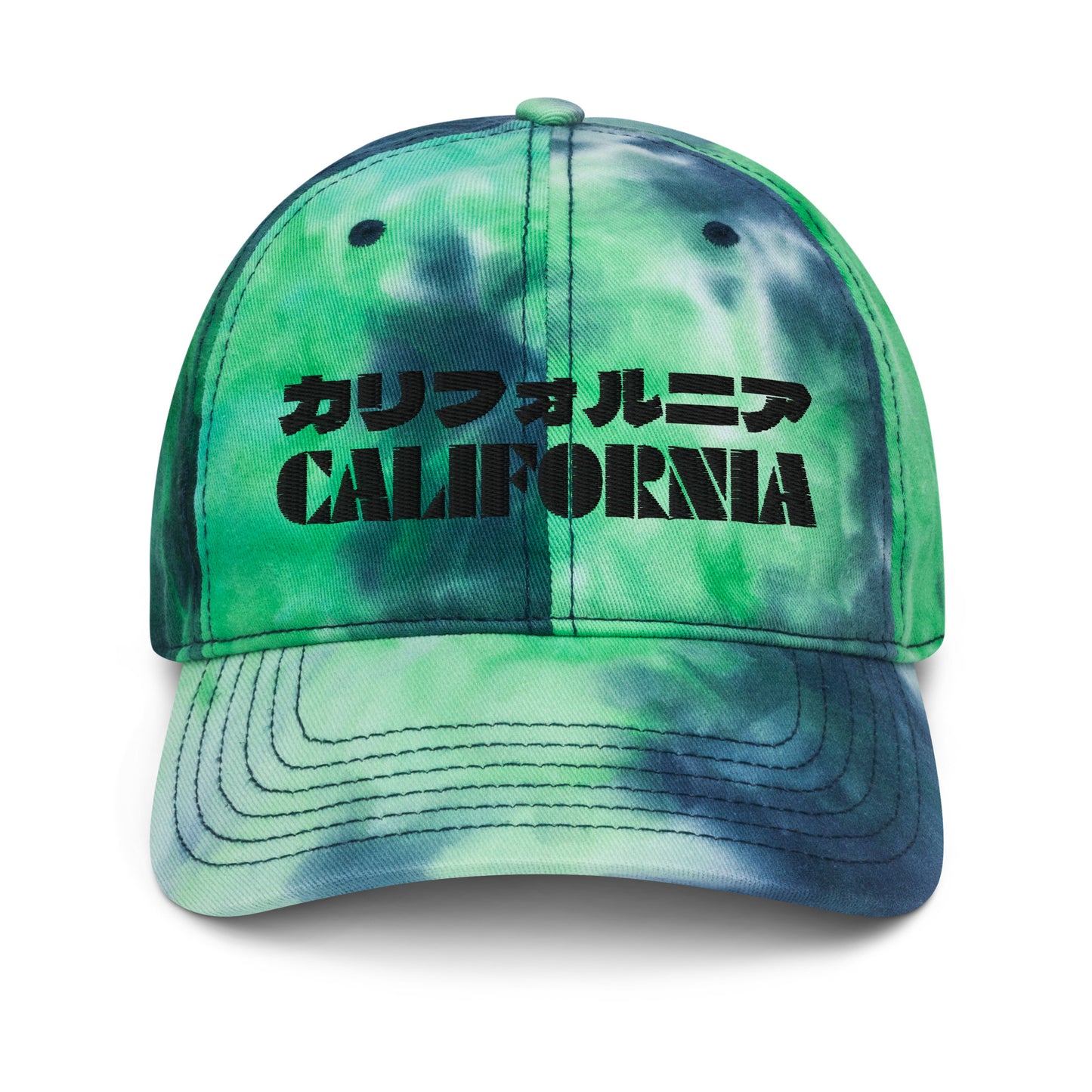 California Grizzly Bear Japanese Katakana Tie dye hat