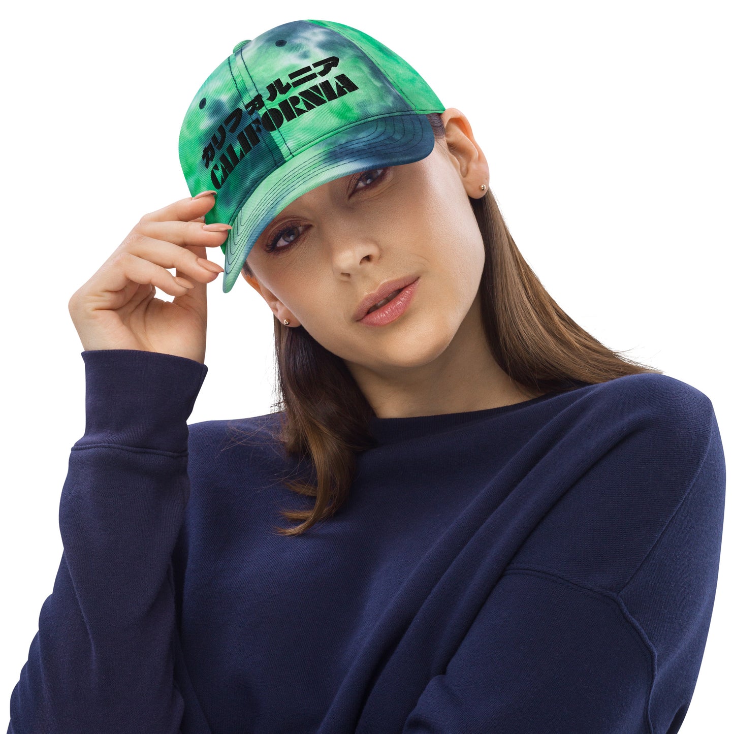 California Grizzly Bear Japanese Katakana Tie dye hat