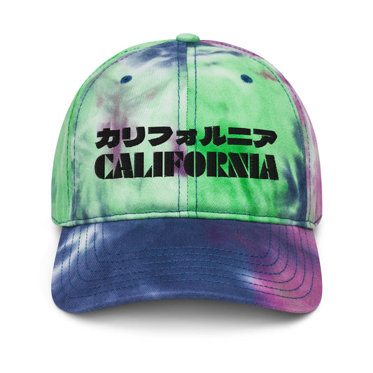 California Grizzly Bear Japanese Katakana Tie dye hat
