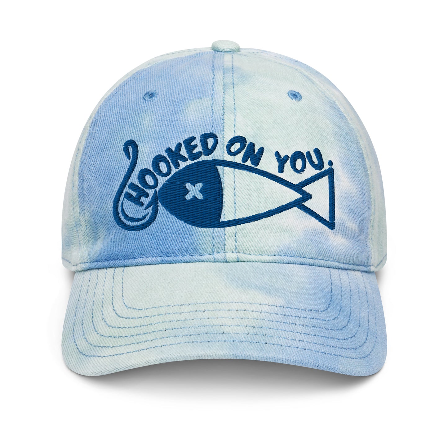 Hooked on you. Tie dye hat