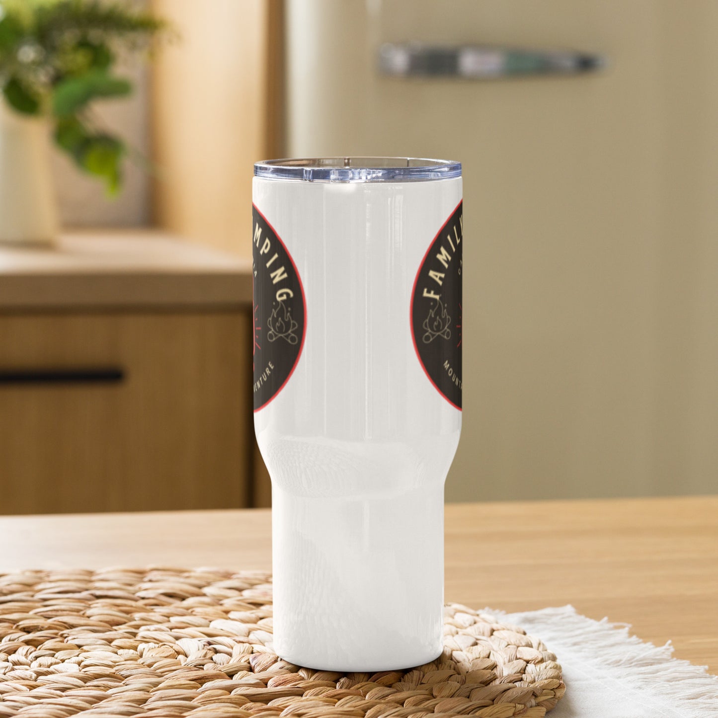 Camping mug with a handle