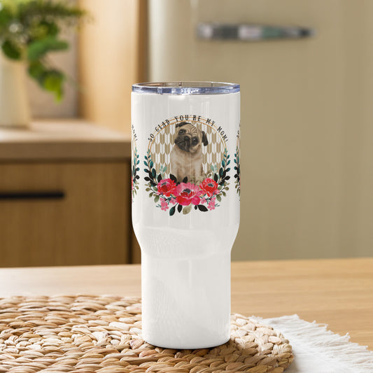 Pug Travel mug with a handle