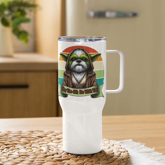 Star Wars Day, May The 4th Be with You, Yoda, Shih Tzu, Shih Tzu Dog, Grogu, Travel mug