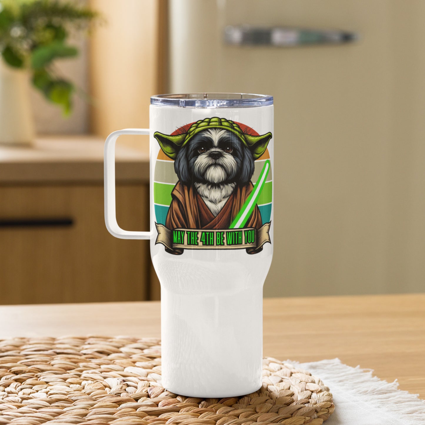Star Wars Day, May The 4th Be with You, Yoda, Shih Tzu, Shih Tzu Dog, Shih Tzu Gift , Travel mug