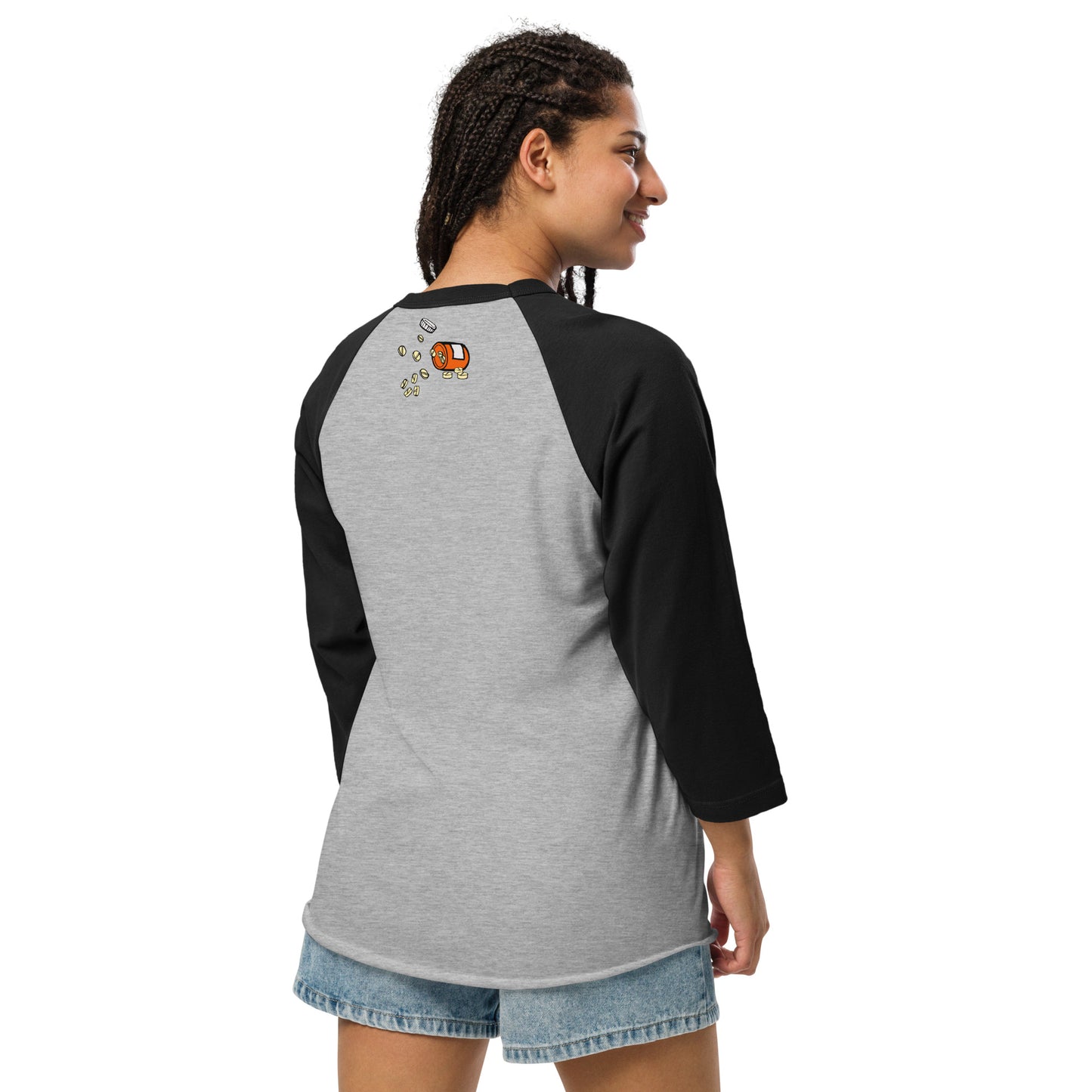 Being positive is the best medicine you can take. 3/4 sleeve raglan shirt