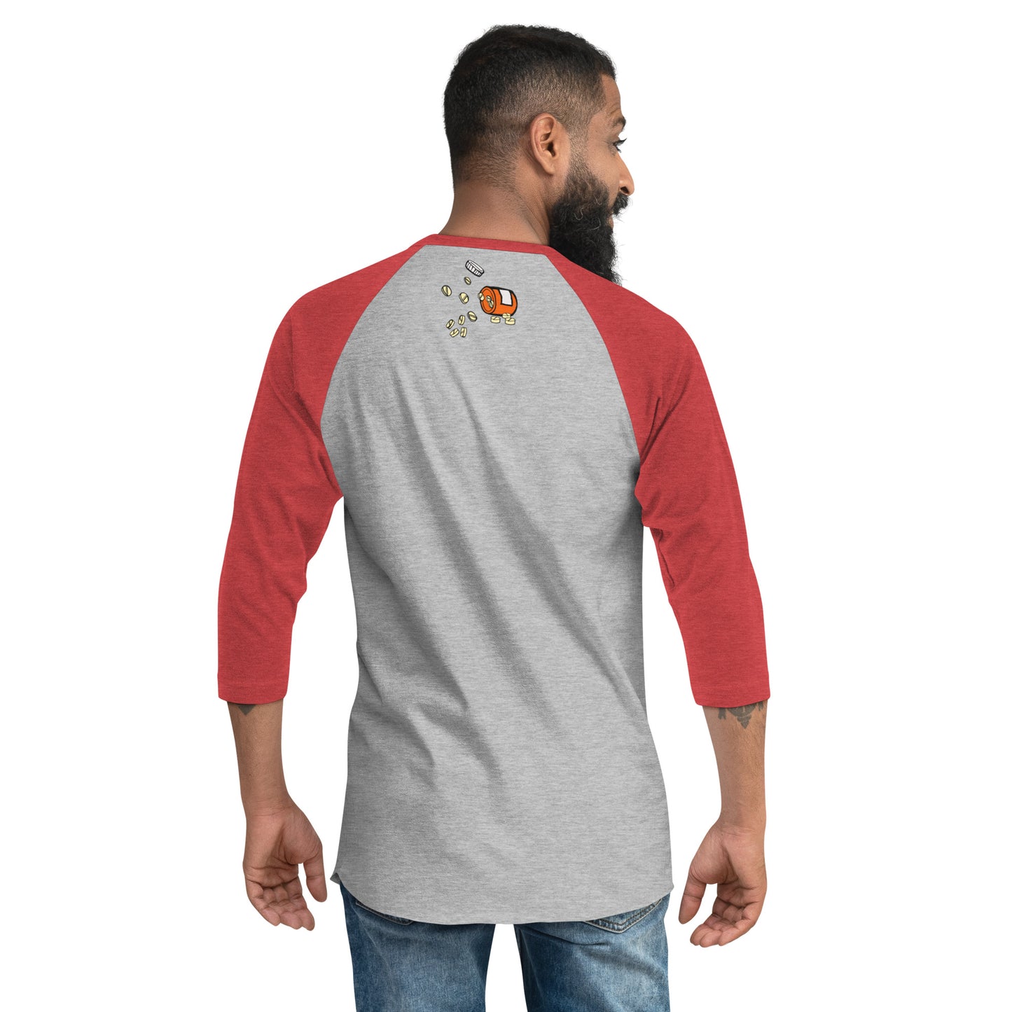 Being positive is the best medicine you can take. 3/4 sleeve raglan shirt
