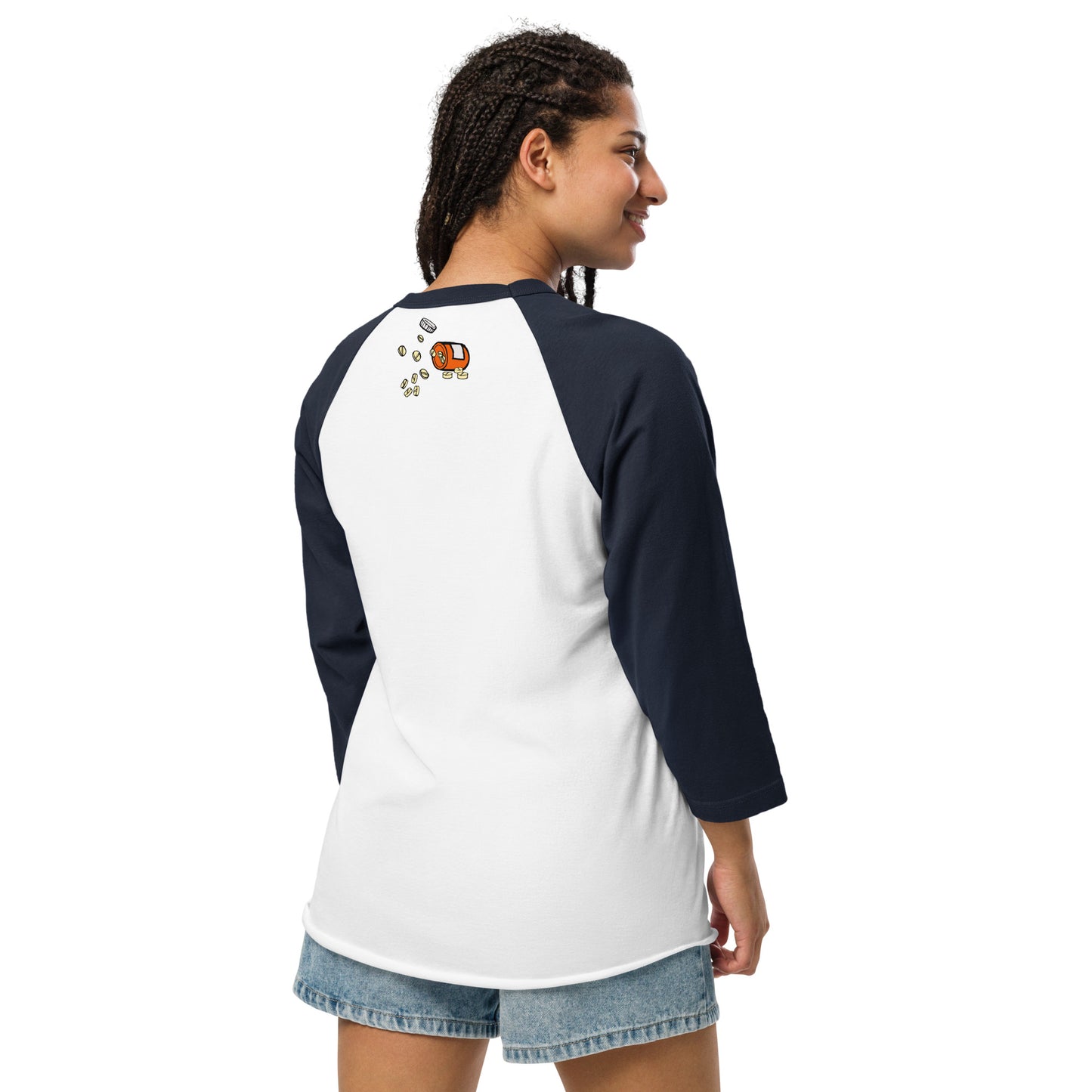 Being positive is the best medicine you can take. 3/4 sleeve raglan shirt