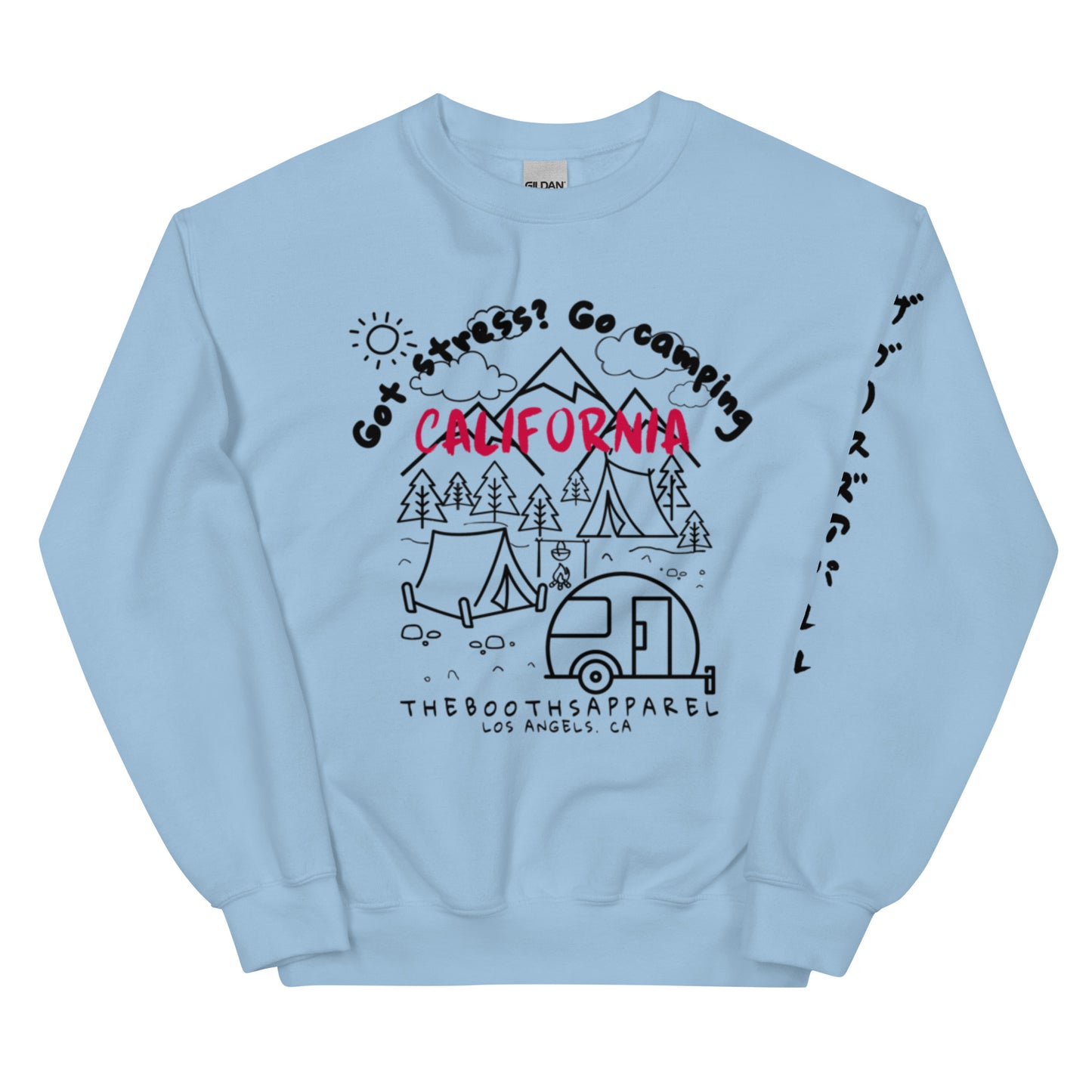 California Got Stress black Unisex Sweatshirt