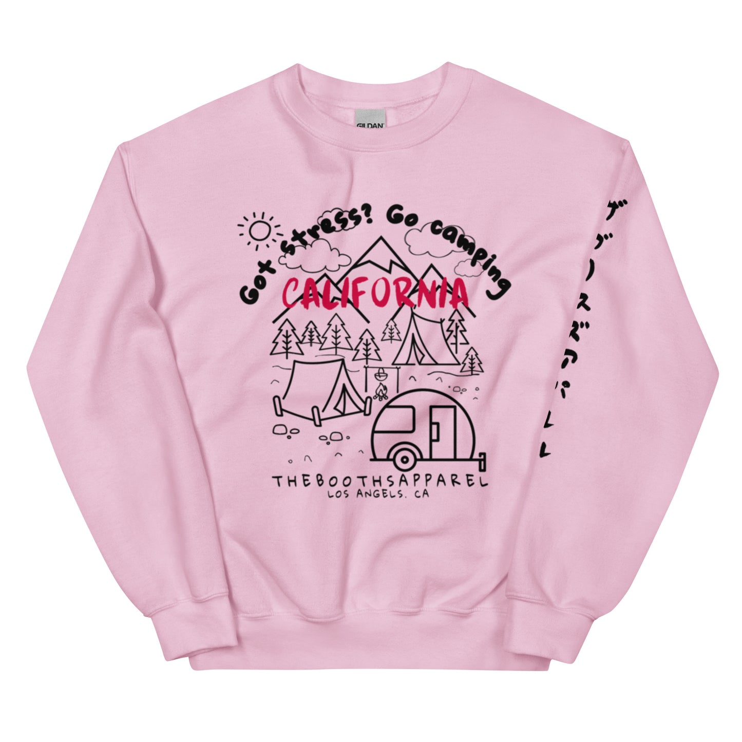 California Got Stress black Unisex Sweatshirt