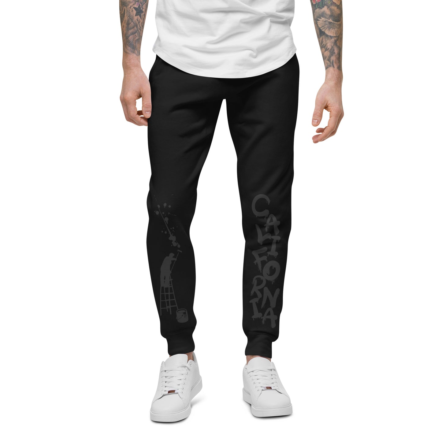 California Japanese Katakana, graffiti art, Painting Unisex fleece sweatpants