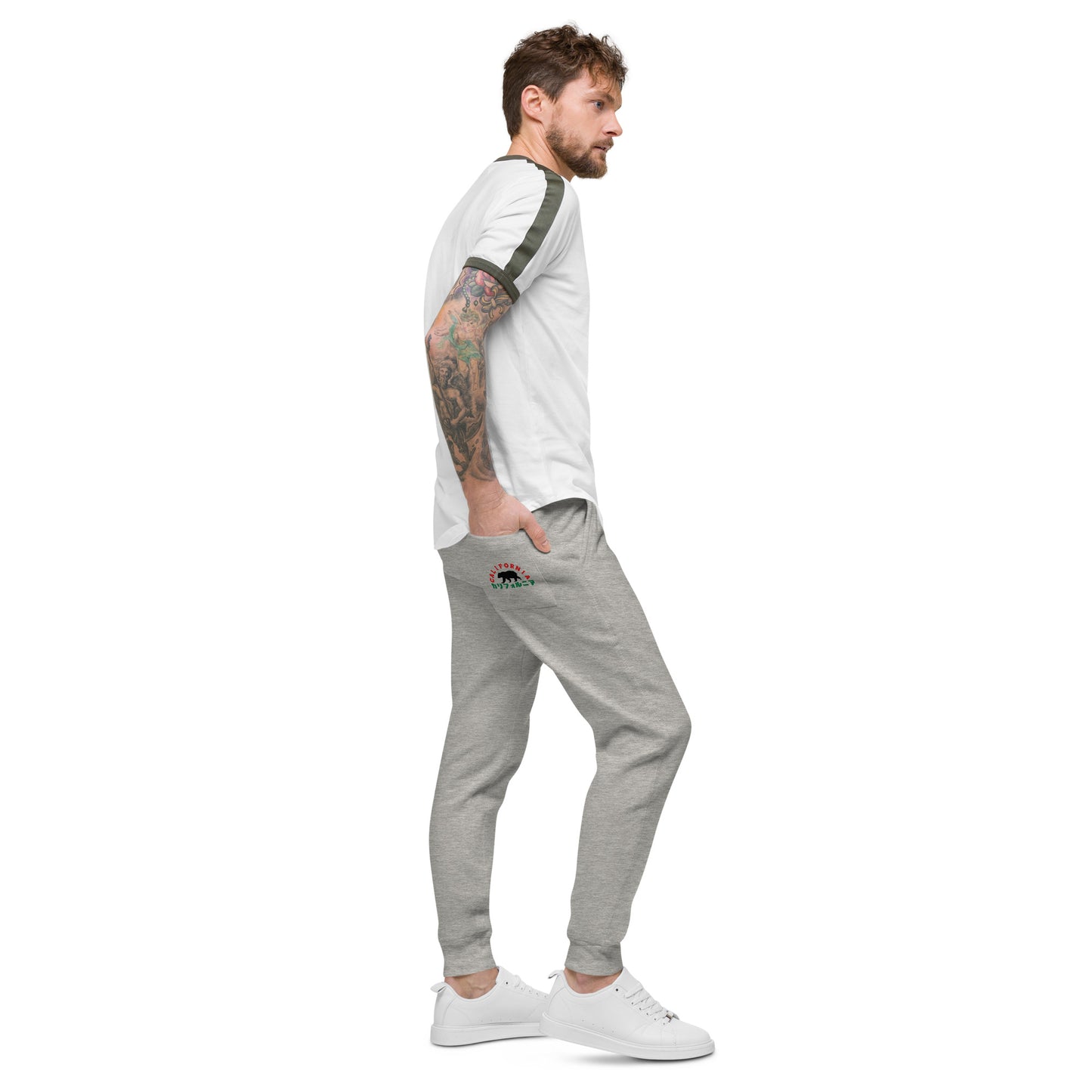 California  Japanese Katakana, graffiti art  Unisex fleece sweatpants