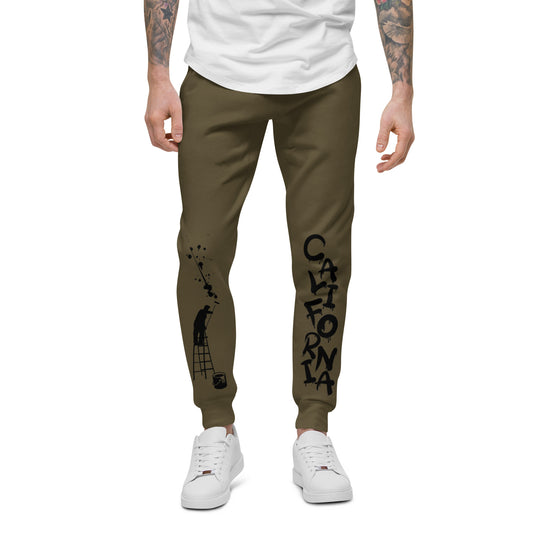 California Japanese Katakana, graffiti art, Painting Unisex fleece sweatpants