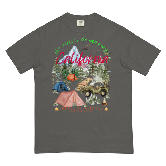 California Go Camping Unisex garment-dyed heavyweight t-shirt