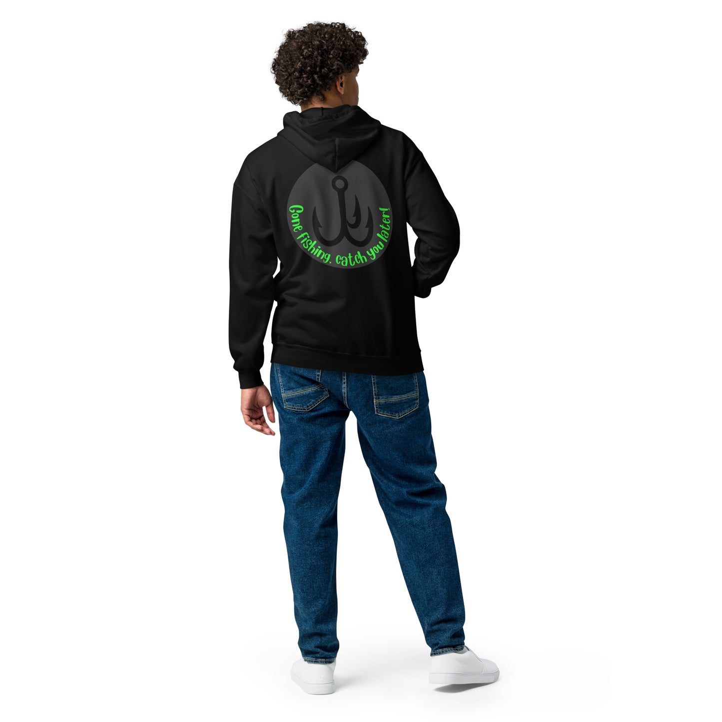 I'm a man Gone Fishing Unisex heavy blend zip hoodie