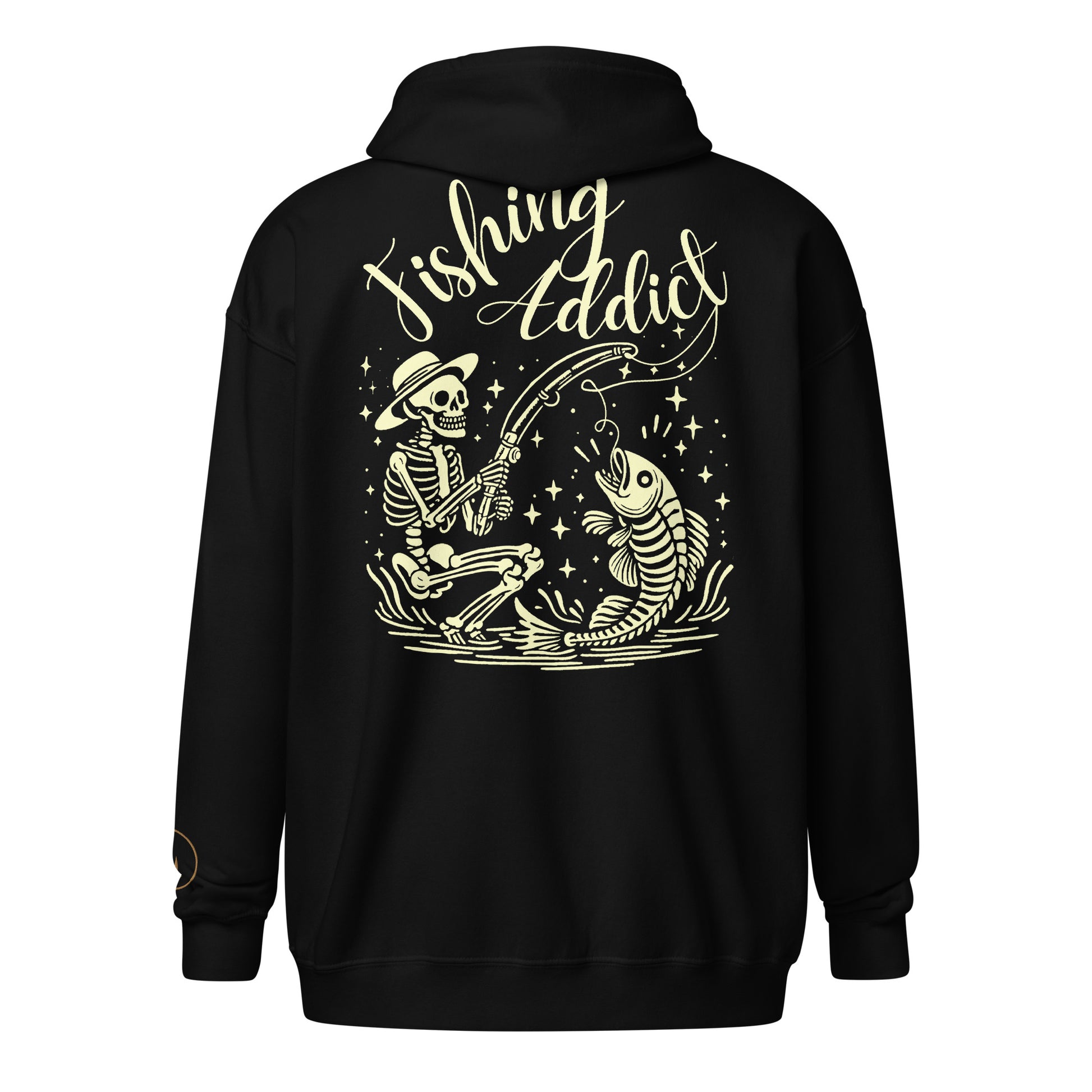 Fishing Straw hat Skeleton, Fishing Tattoo, Fishing Addict, Fishing Gift, Fishing Hoodie, Fishy hoodie, Unisex heavy blend zip hoodie