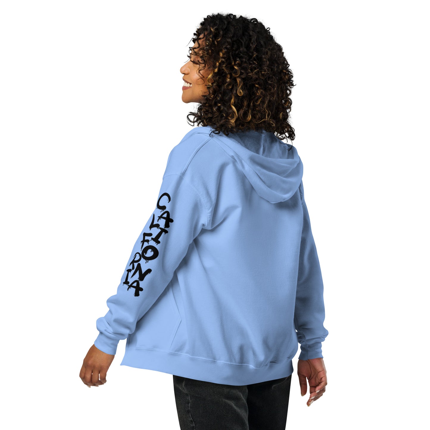 California Japanese Katakana, graffiti art  Unisex heavy blend zip hoodie