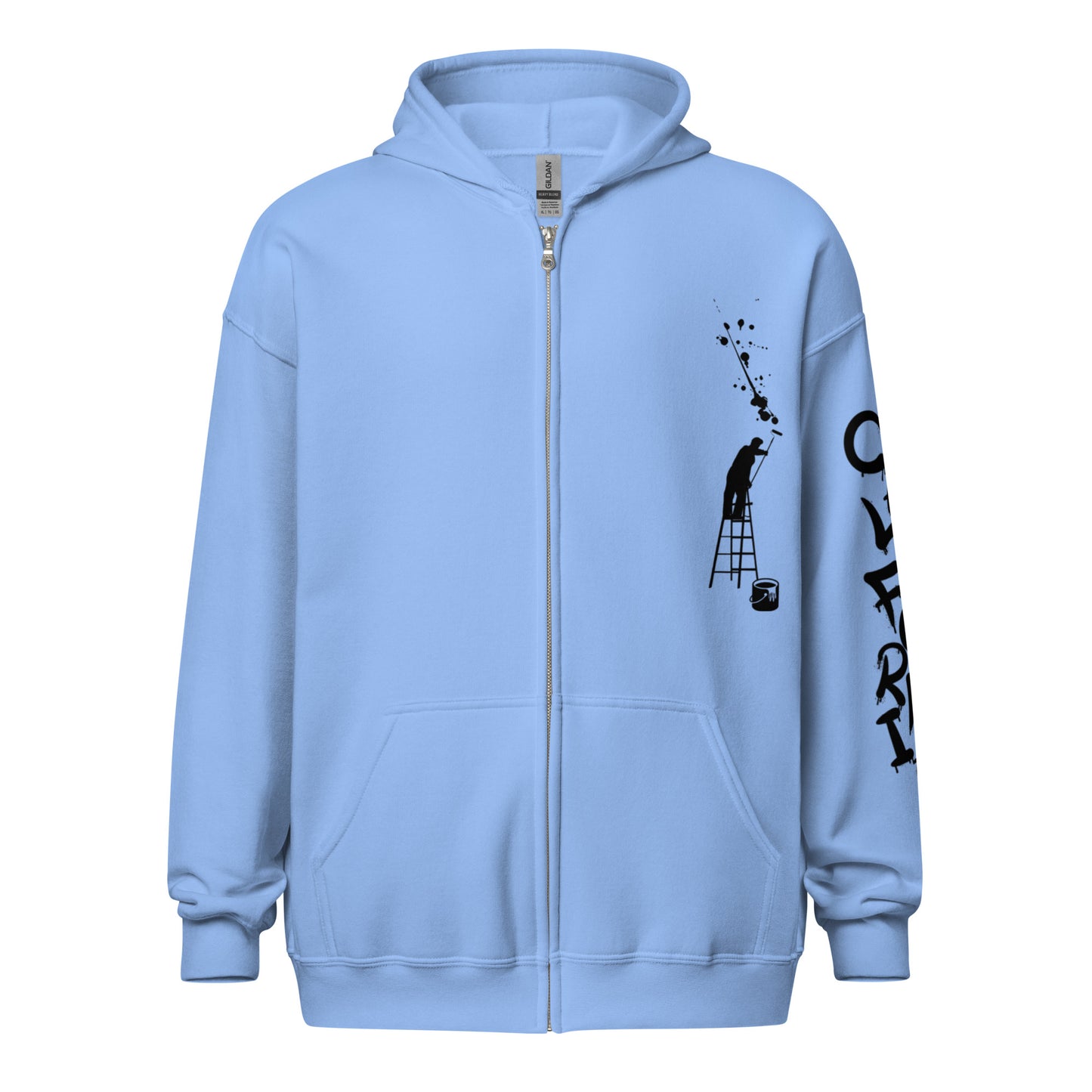 California Japanese Katakana, graffiti art  Unisex heavy blend zip hoodie