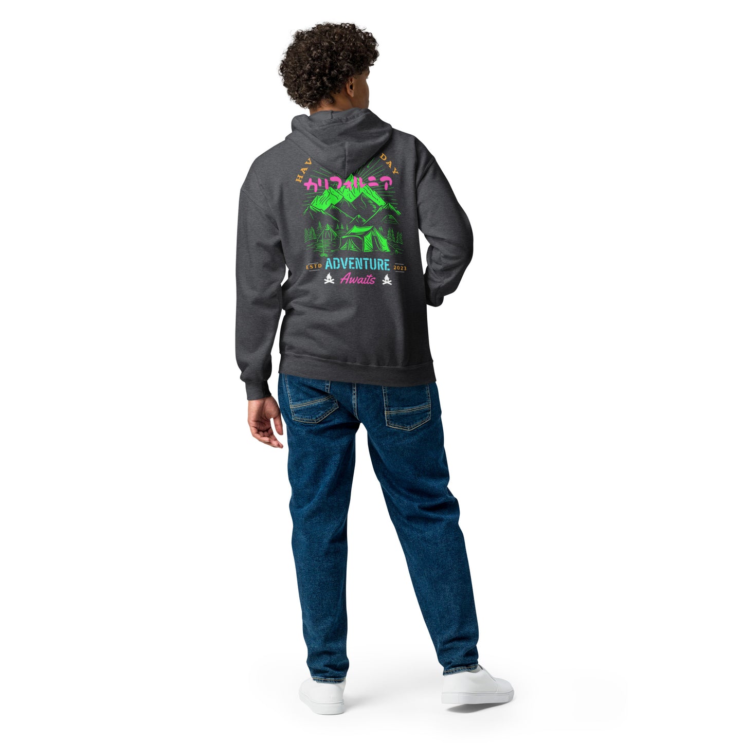 Have a Great Day California Unisex heavy blend zip hoodie