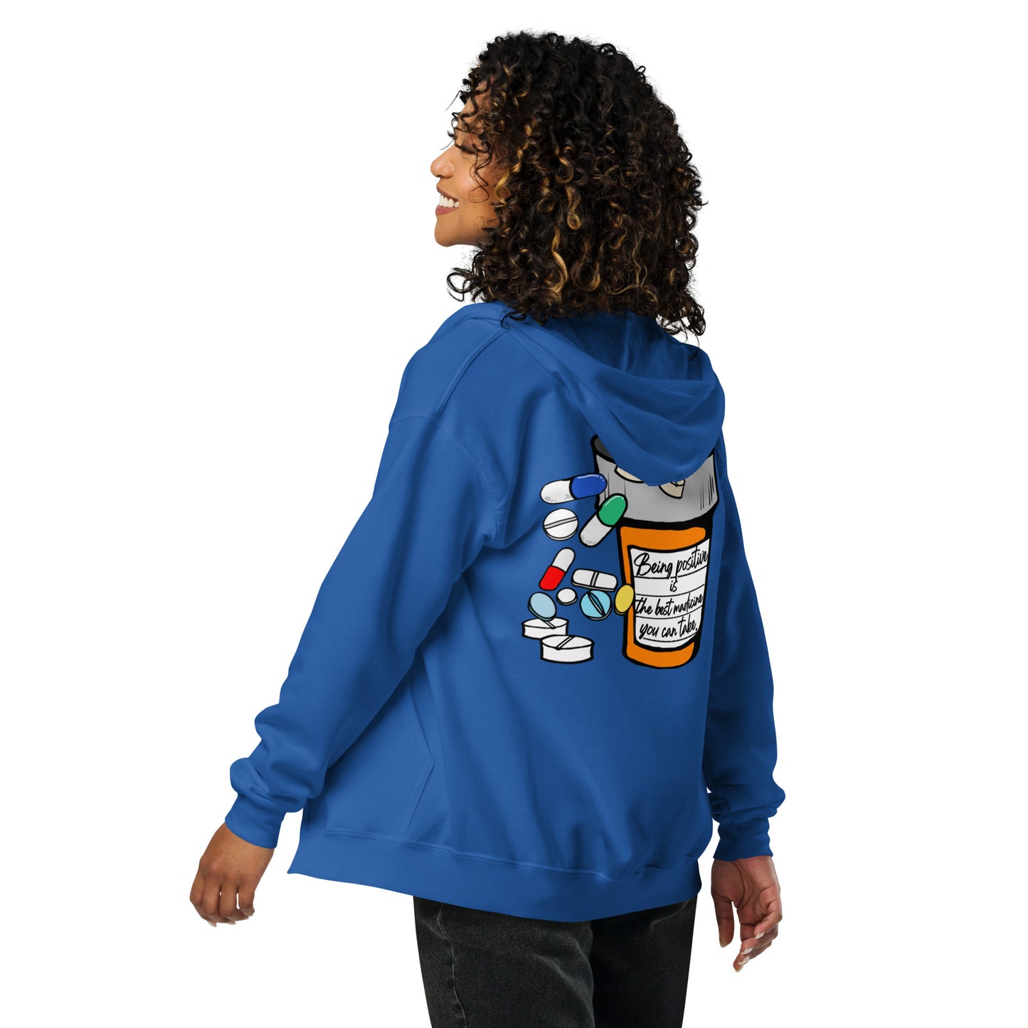 Being positive is the best medicine you can take. Unisex heavy blend zip hoodie