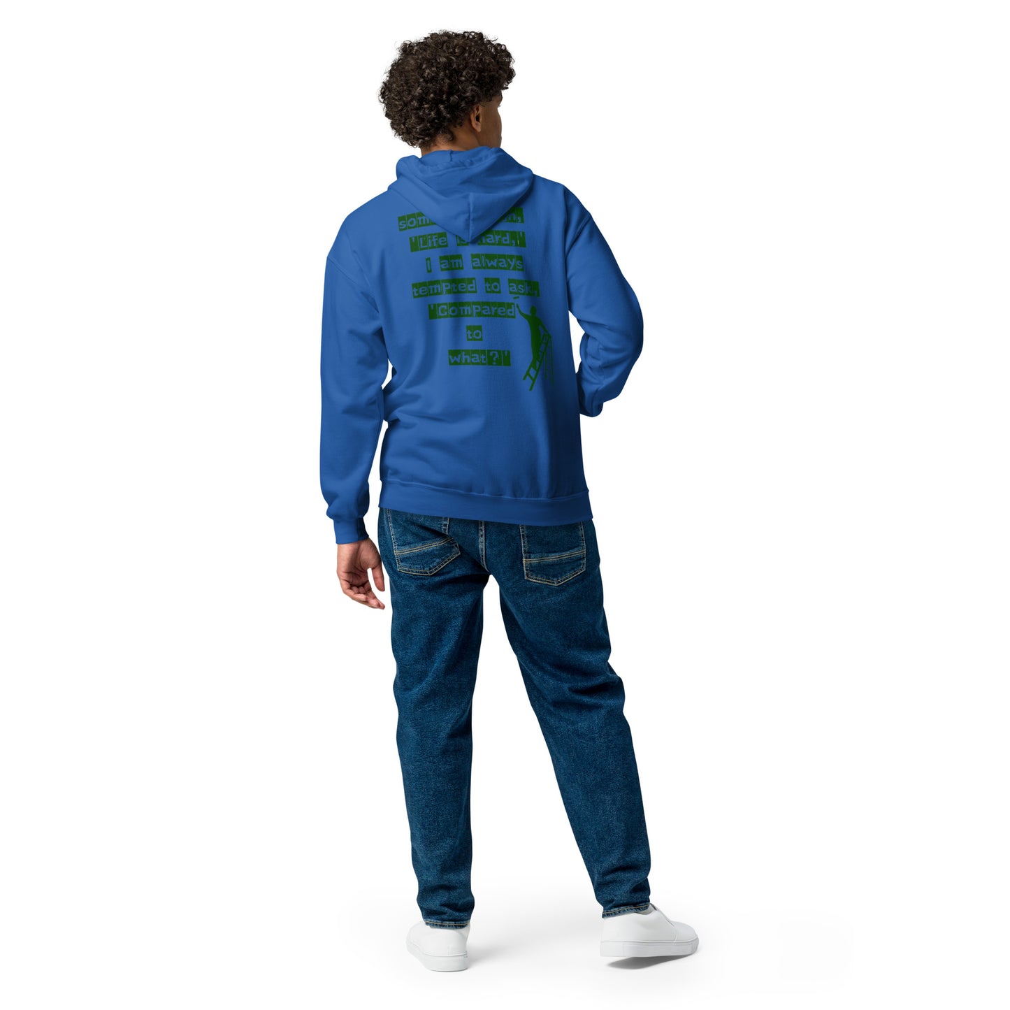 'Life is hard,' Unisex heavy blend zip hoodie