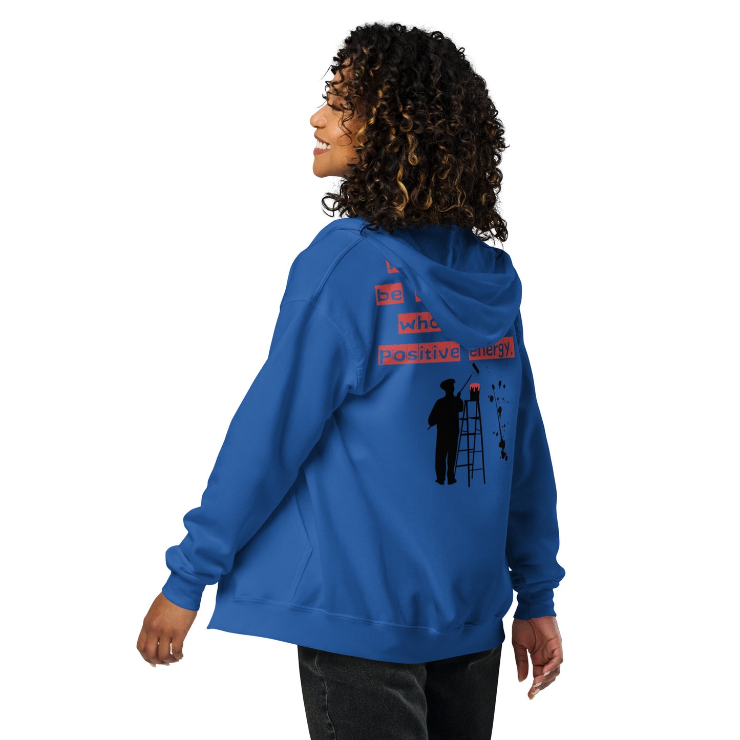 People like to be around those who give off positive energy. Unisex heavy blend zip hoodie